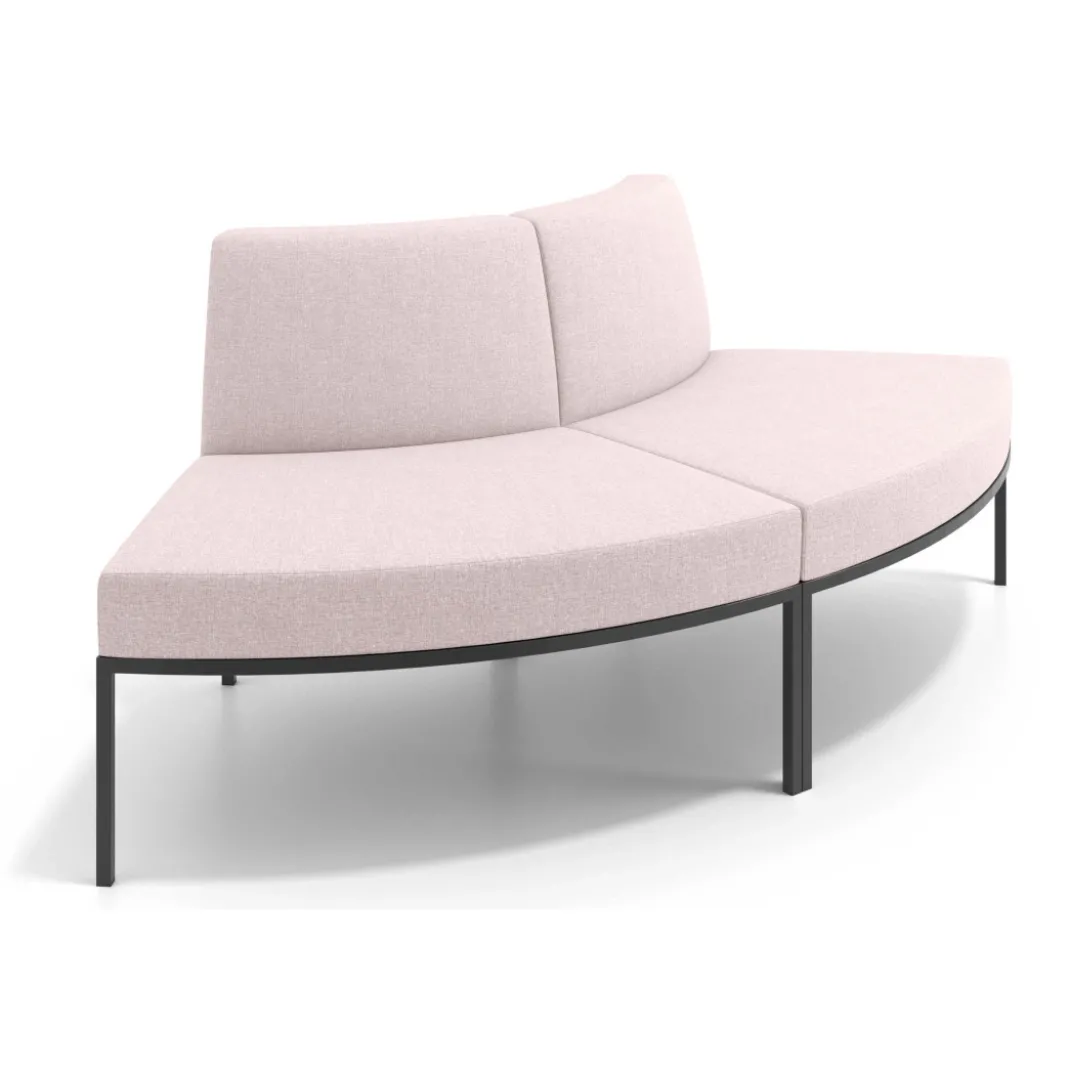 Sofa de Espera Pylos Curvo, Módulo Convexo 2 asientos