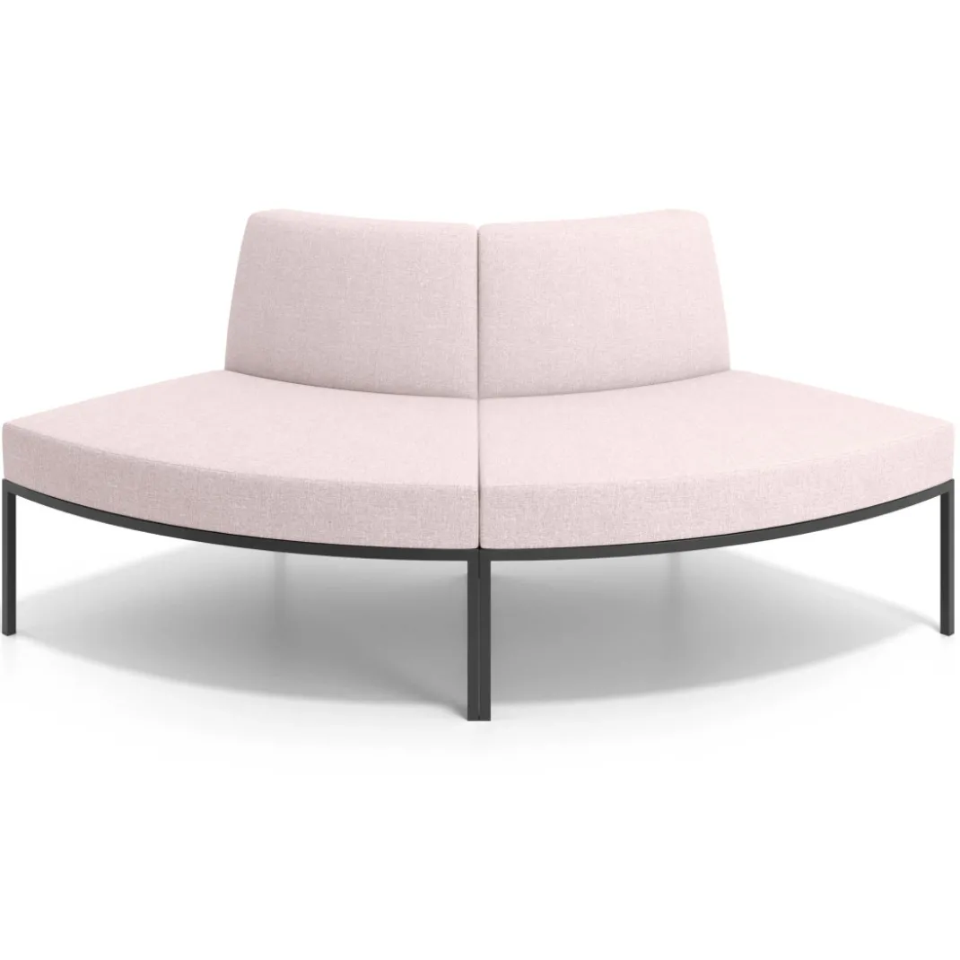 Sofa de Espera Pylos Curvo, Módulo Convexo 2 asientos