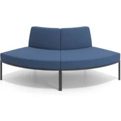Sofa de Espera Pylos Curvo, Módulo Concavo + Convexo 4 asientos