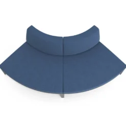 Sofa de Espera Pylos Curvo, Módulo Concavo + Convexo 4 asientos