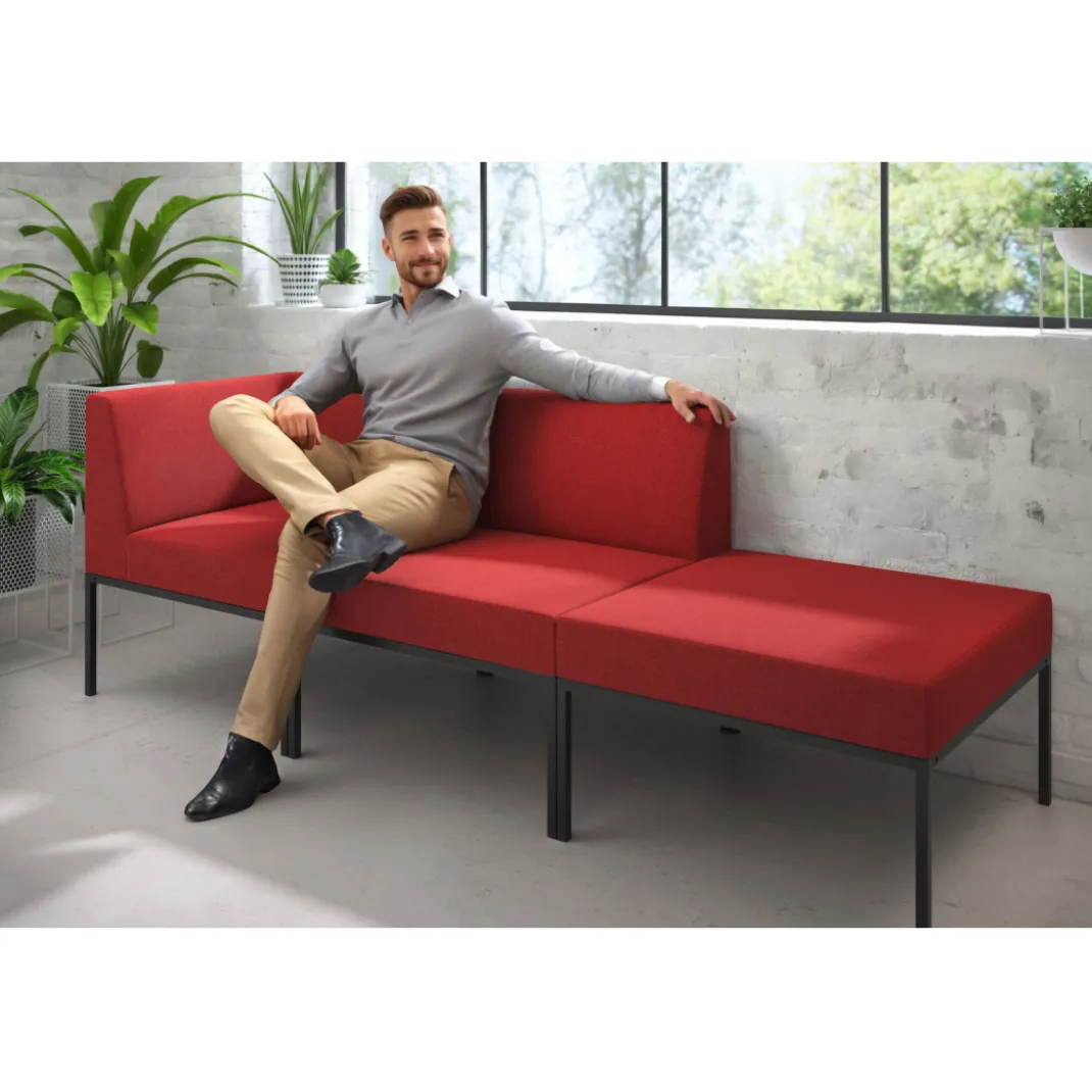 Sofa de Espera Pylos Modulo 2 asientos + Pouf