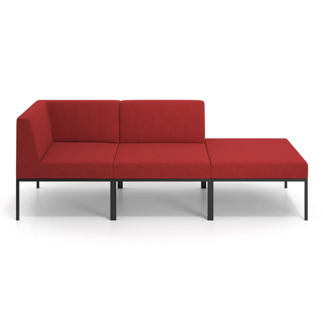Sofa de Espera Pylos Modulo 2 asientos + Pouf