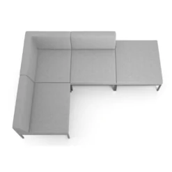 Sofa de Espera Pylos Rincon 2 asientos + Chaiselongue