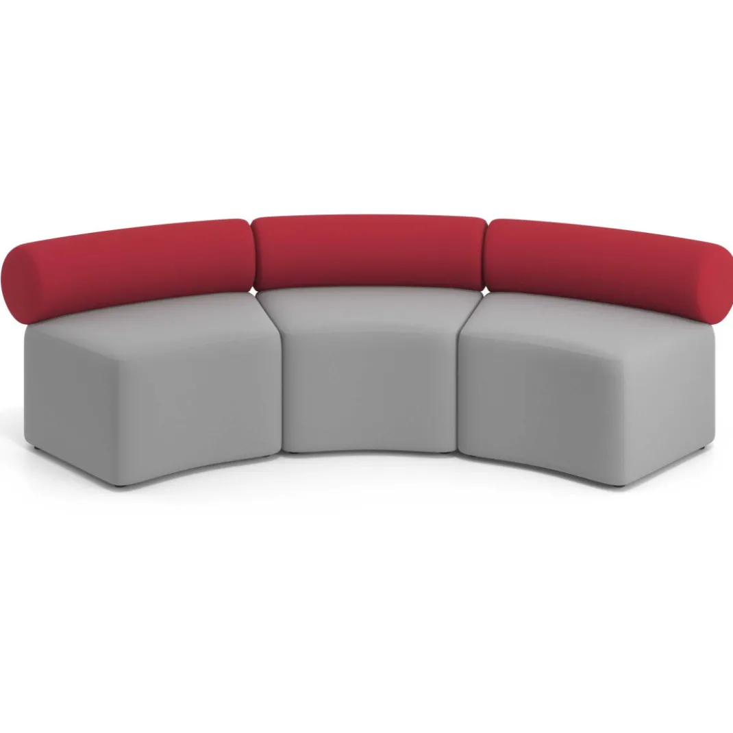 Sofa de oficina Oasis módulo concavo triple