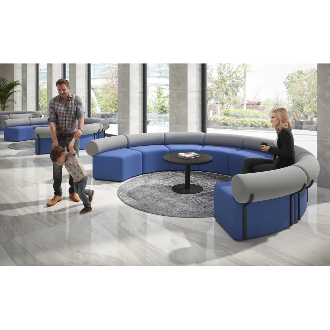 Sofa de oficina Oasis módulo concavo triple