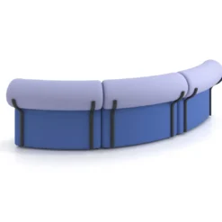 Sofa de oficina Oasis módulo concavo triple