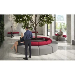 Sofa de oficina Oasis módulo convexo triple