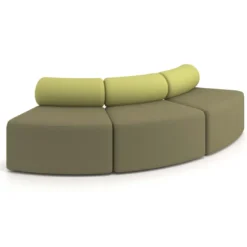 Sofa de oficina Oasis módulo convexo triple