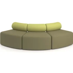 Sofa de oficina Oasis módulo convexo triple