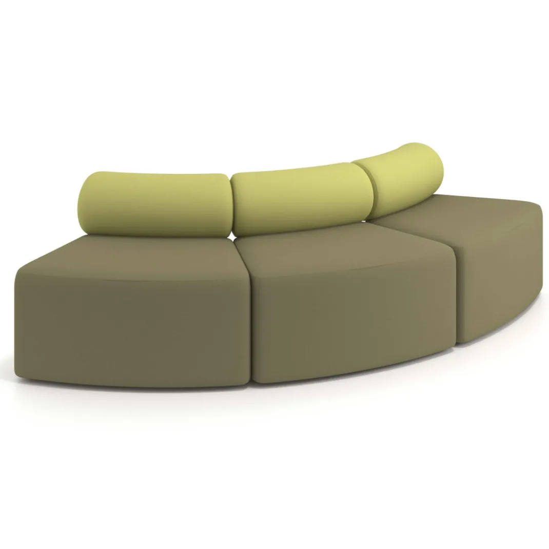 Sofa de oficina Oasis módulo convexo triple