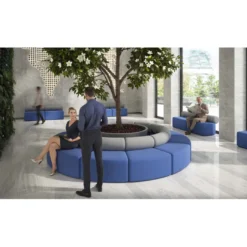 Sofa de oficina Oasis módulo convexo triple