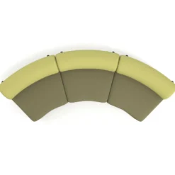 Sofa de oficina Oasis módulo concavo triple