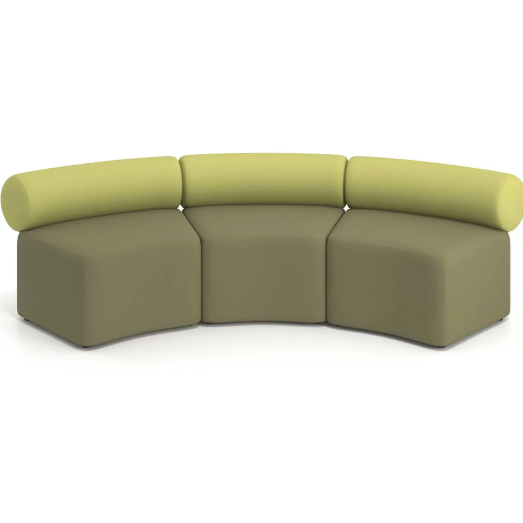 Sofa de oficina Oasis módulo concavo triple