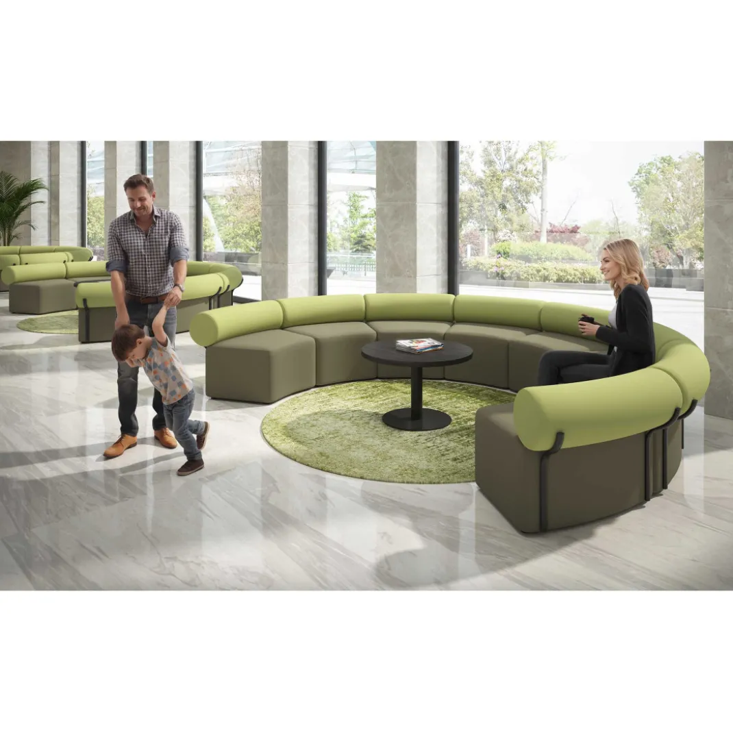 Sofa de oficina Oasis módulo concavo triple