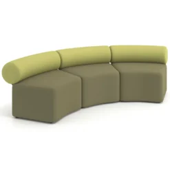 Sofa de oficina Oasis módulo concavo triple
