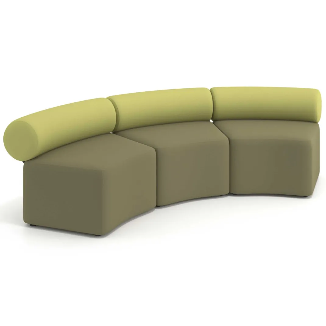Sofa de oficina Oasis módulo concavo triple