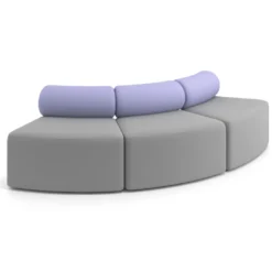 Sofa de oficina Oasis módulo convexo triple