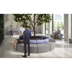 Sofa de oficina Oasis módulo convexo triple