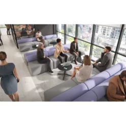 Sofa de oficina Oasis módulo recto doble 200cm