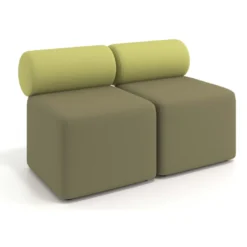 Sofa de oficina Oasis módulo recto doble 120cm