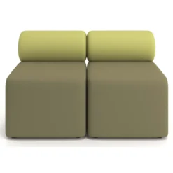 Sofa de oficina Oasis módulo recto doble 120cm