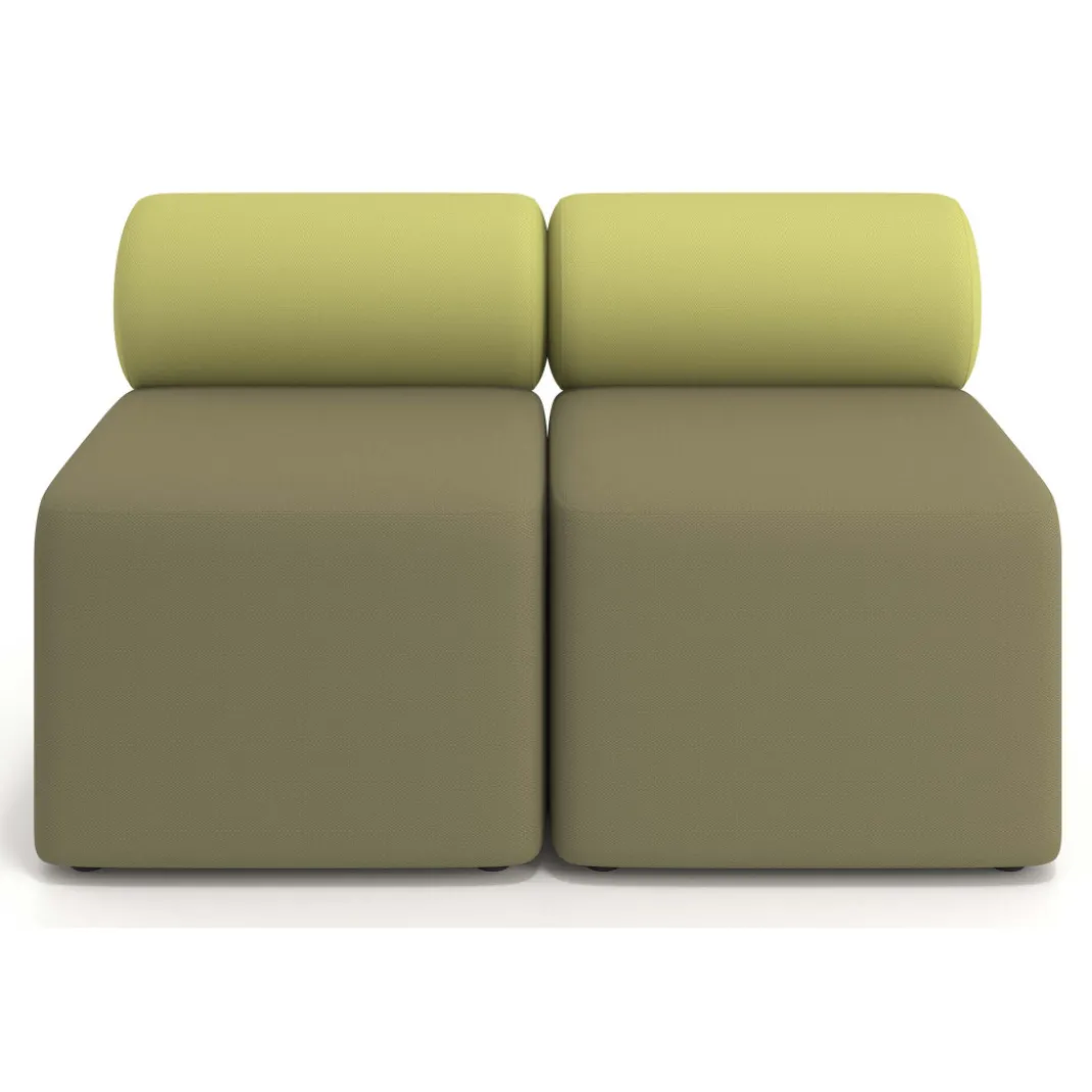 Sofa de oficina Oasis módulo recto doble 120cm