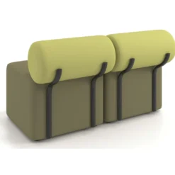 Sofa de oficina Oasis módulo recto doble 120cm