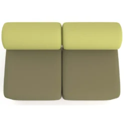 Sofa de oficina Oasis módulo recto doble 120cm