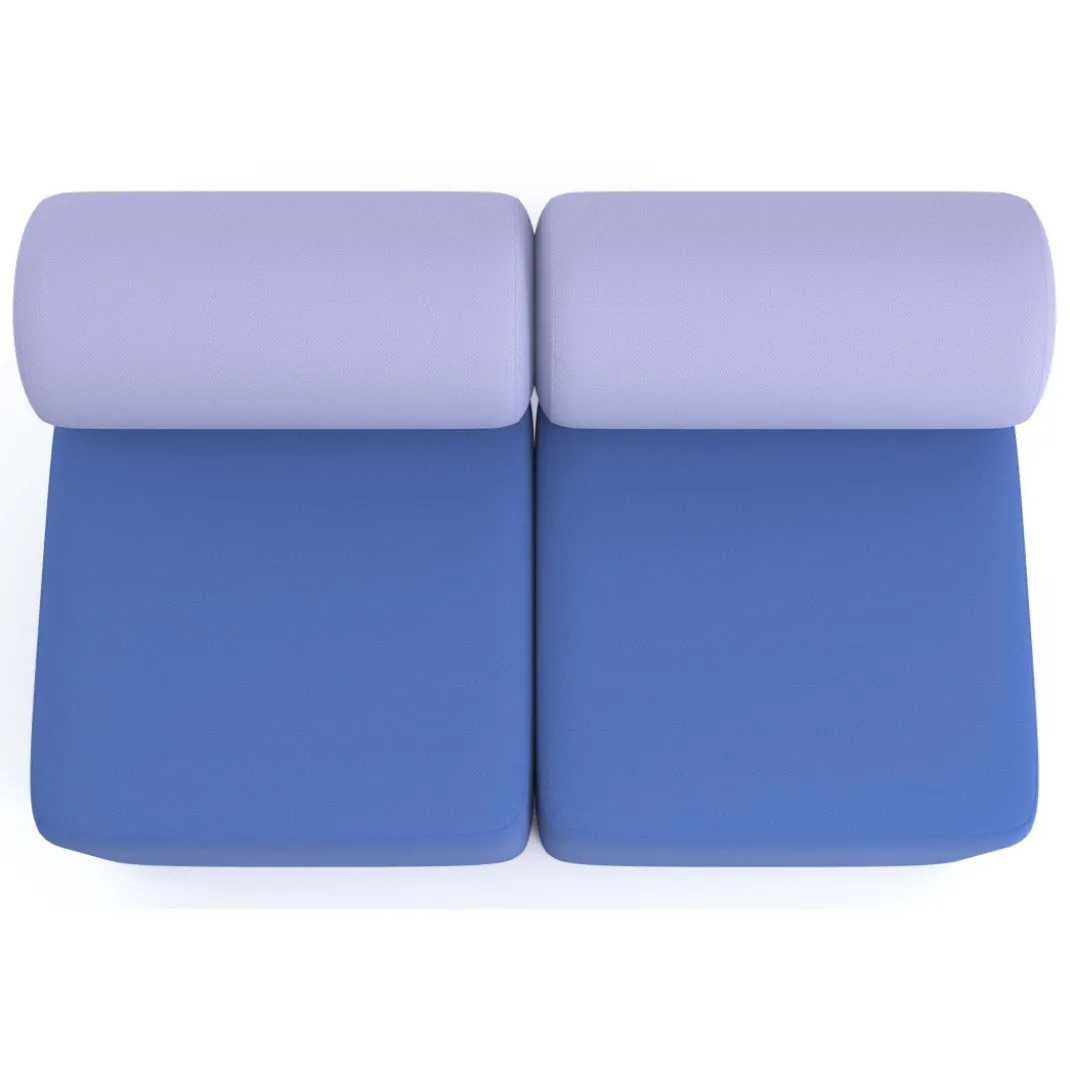 Sofa de oficina Oasis módulo recto doble 120cm