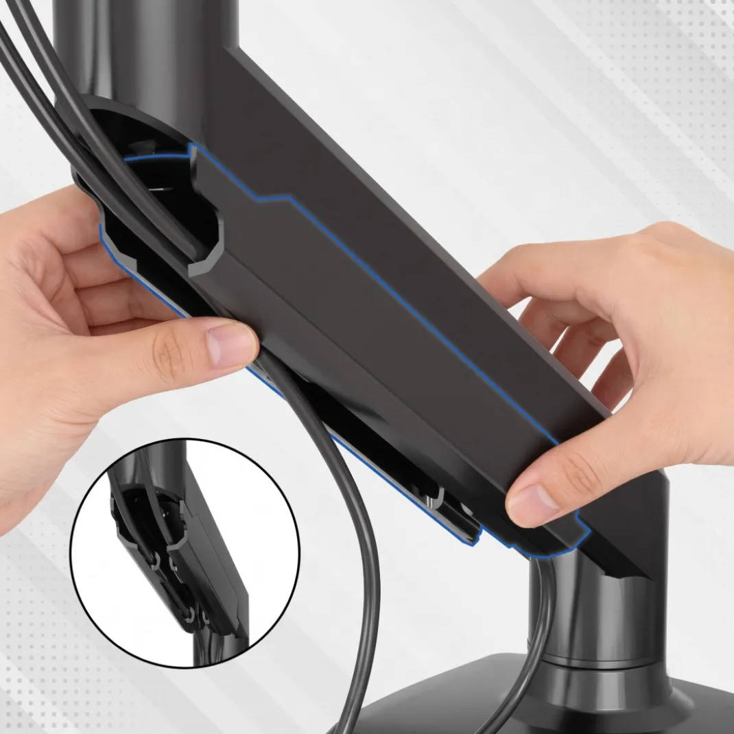 Soporte monitor individual con resorte de gas, 1 pantalla