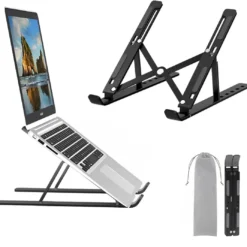 Soporte para Portátil plegable de aluminio, 6 alturas