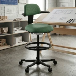 Taburete de Oficina Ergonómico erghos, asiento reclinable, giratorio