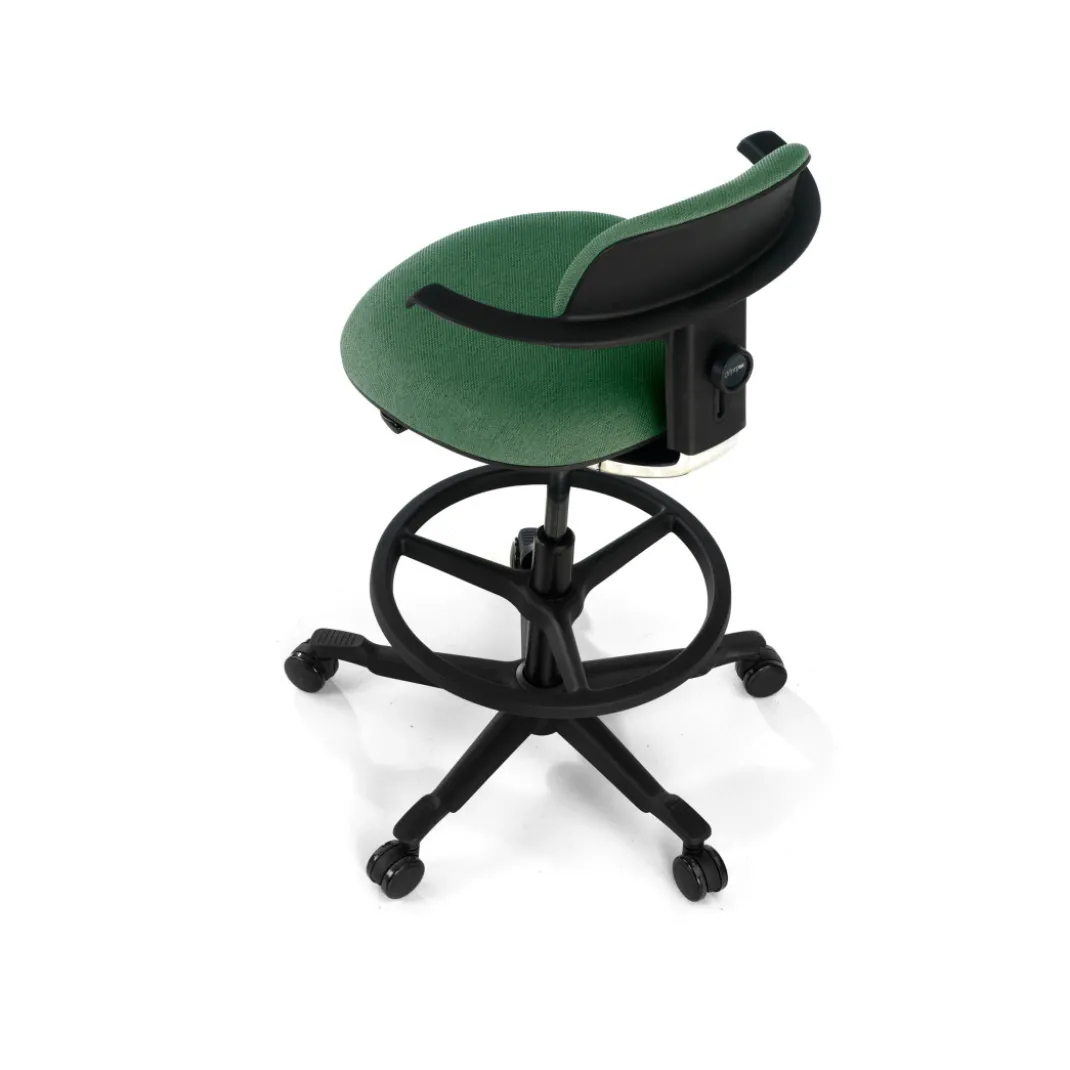 Taburete de Oficina Ergonómico erghos, asiento reclinable, giratorio