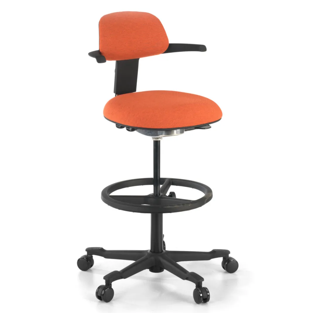 Taburete de Oficina Ergonómico erghos, asiento reclinable, giratorio