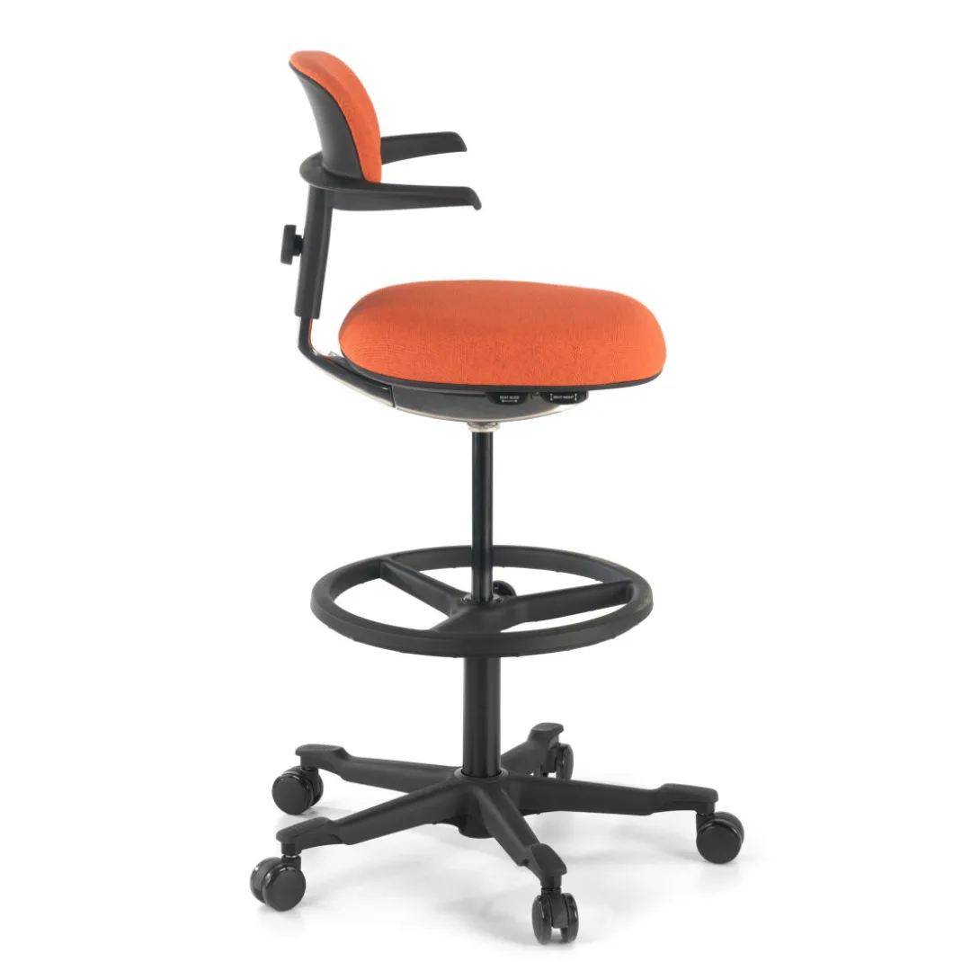 Taburete de Oficina Ergonómico erghos, asiento reclinable, giratorio