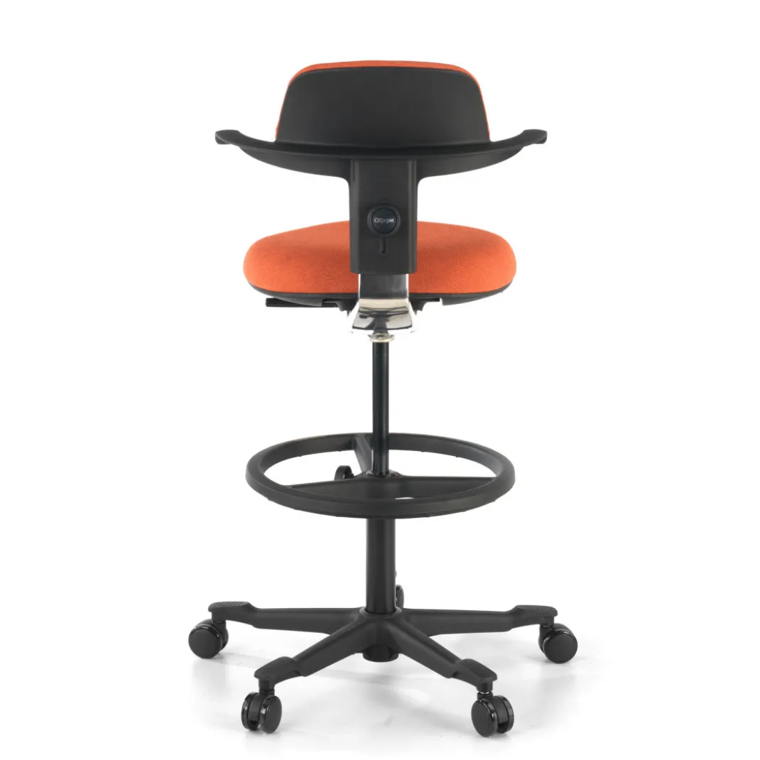 Taburete de Oficina Ergonómico erghos, asiento reclinable, giratorio