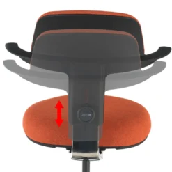 Taburete de Oficina Ergonómico erghos, asiento reclinable, giratorio