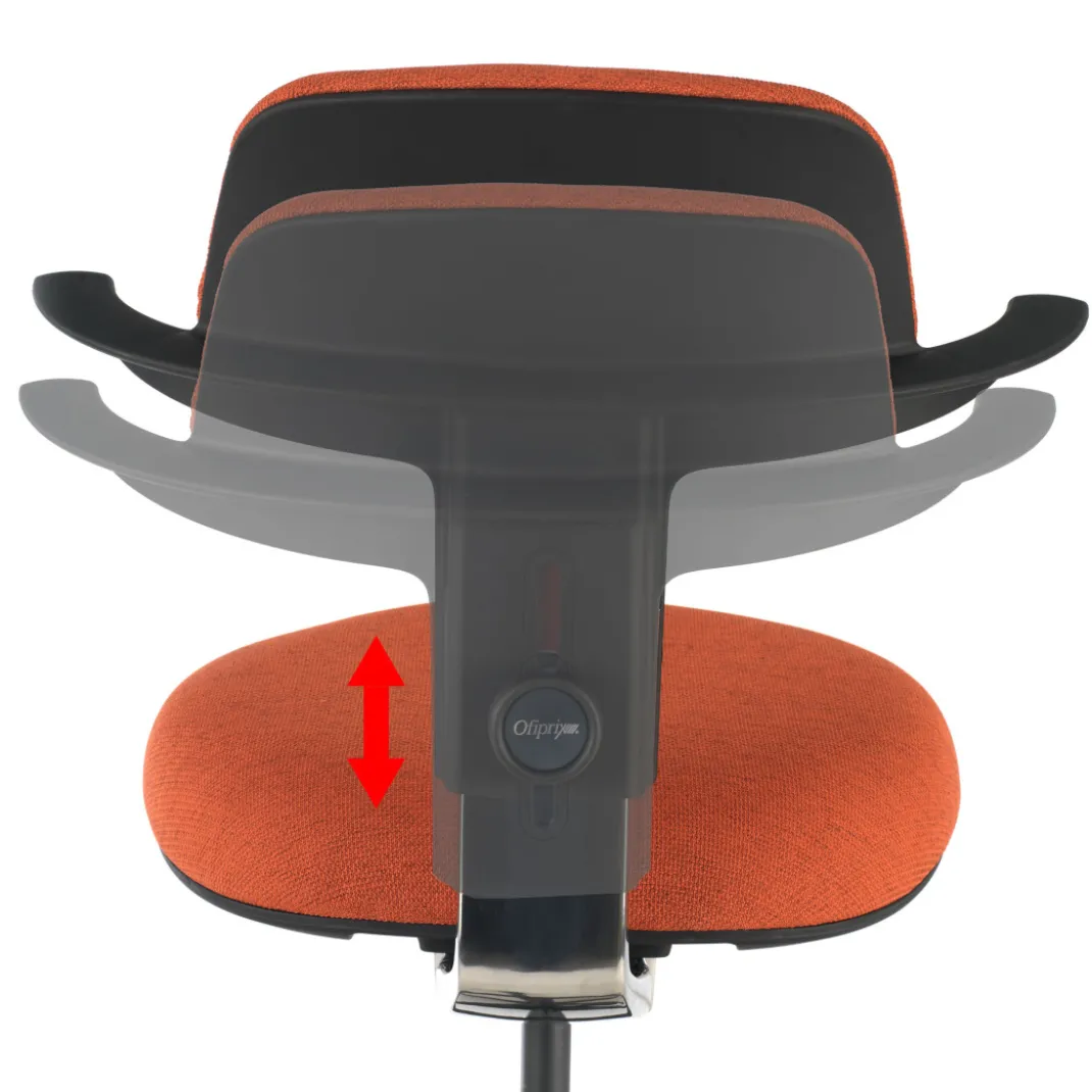 Taburete de Oficina Ergonómico erghos, asiento reclinable, giratorio