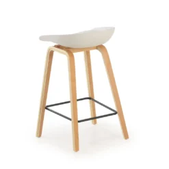 Taburete de oficina Uma, patas de madera