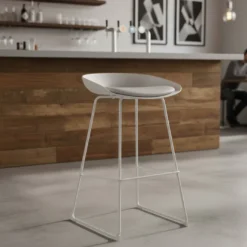 Taburete de oficina Uma, patas de acero