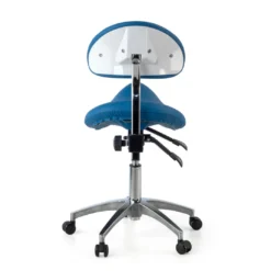 Taburete médico pony con asiento ergonómico y base de aluminio