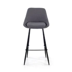 Taburete tapizado de oficina Melody, patas de metal