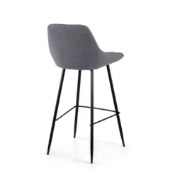 Taburete tapizado de oficina Melody, patas de metal
