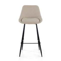 Taburete tapizado de oficina Melody, patas de metal
