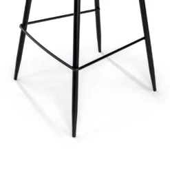 Taburete tapizado de oficina Melody, patas de metal