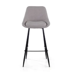 Taburete tapizado de oficina Melody, patas de metal