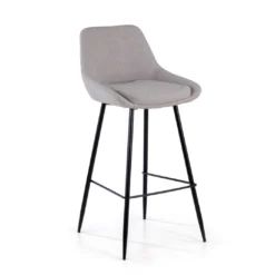 Taburete tapizado de oficina Melody, patas de metal