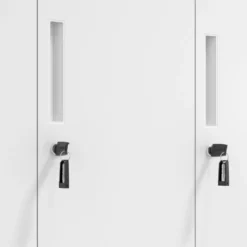 Taquilla de vestuario Strong 3 puertas 185x92cm, estructura blanca