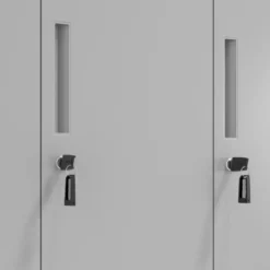 Taquilla de vestuario Strong 3 puertas 185x92cm, estructura blanca